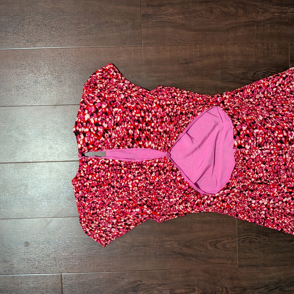 Reiss Pink and Red Floral Dress - Picture 4 of 4